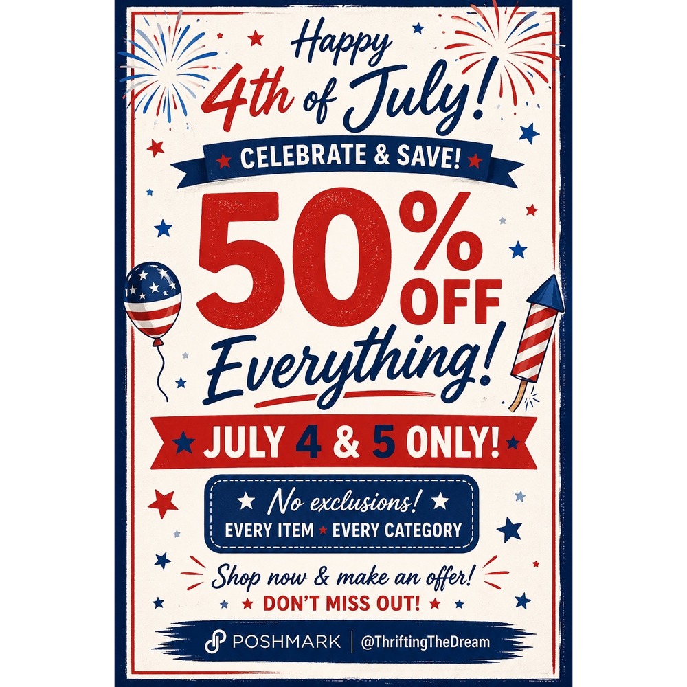 50% off my entire closet all weekend wall